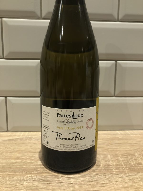 Bourgogne. Domaine Pattes Loup. Thomas Pico. Cuvée "Vent d'Ange". 2019. – Image 3
